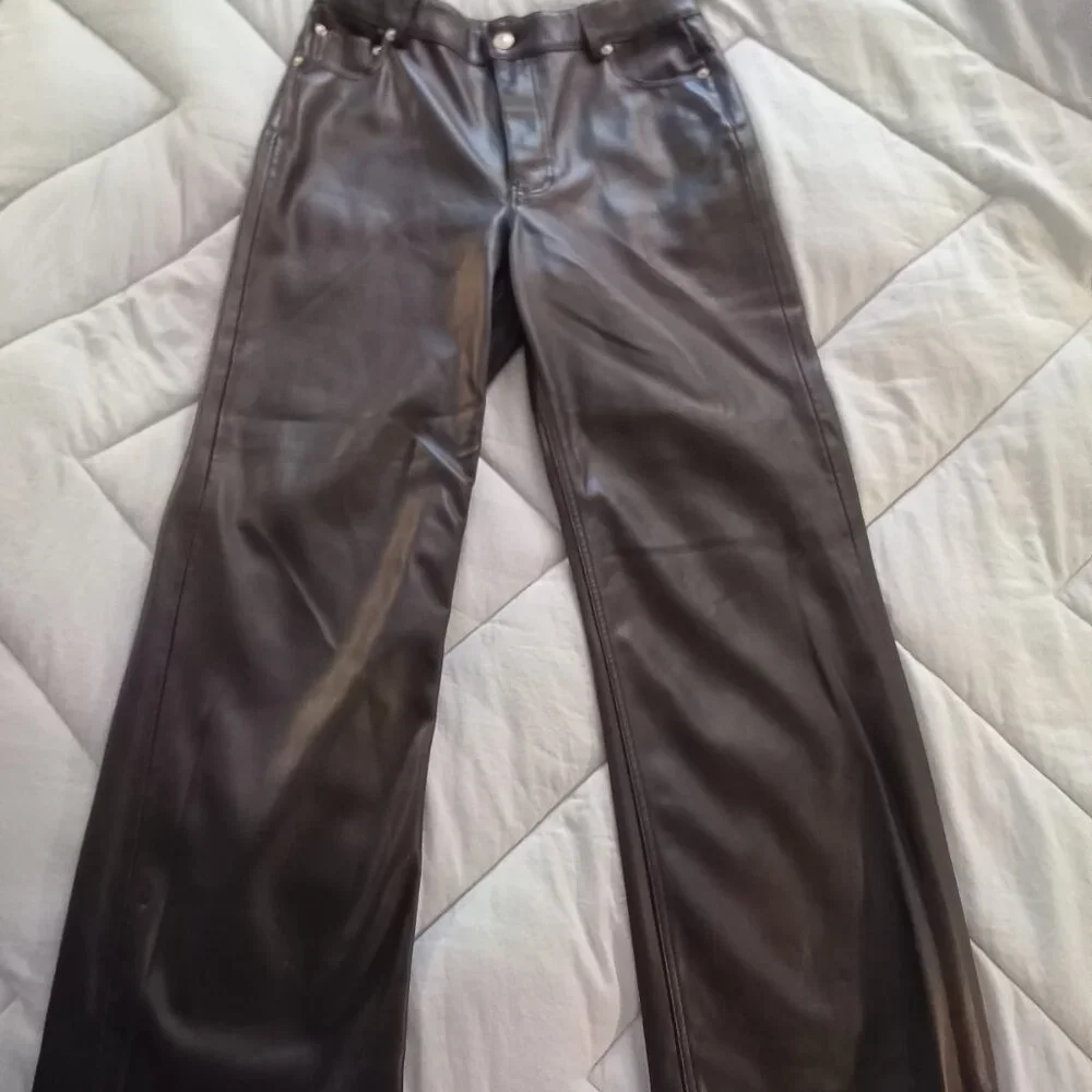 Zara Pleather Pant 4 - Picture 6 of 7